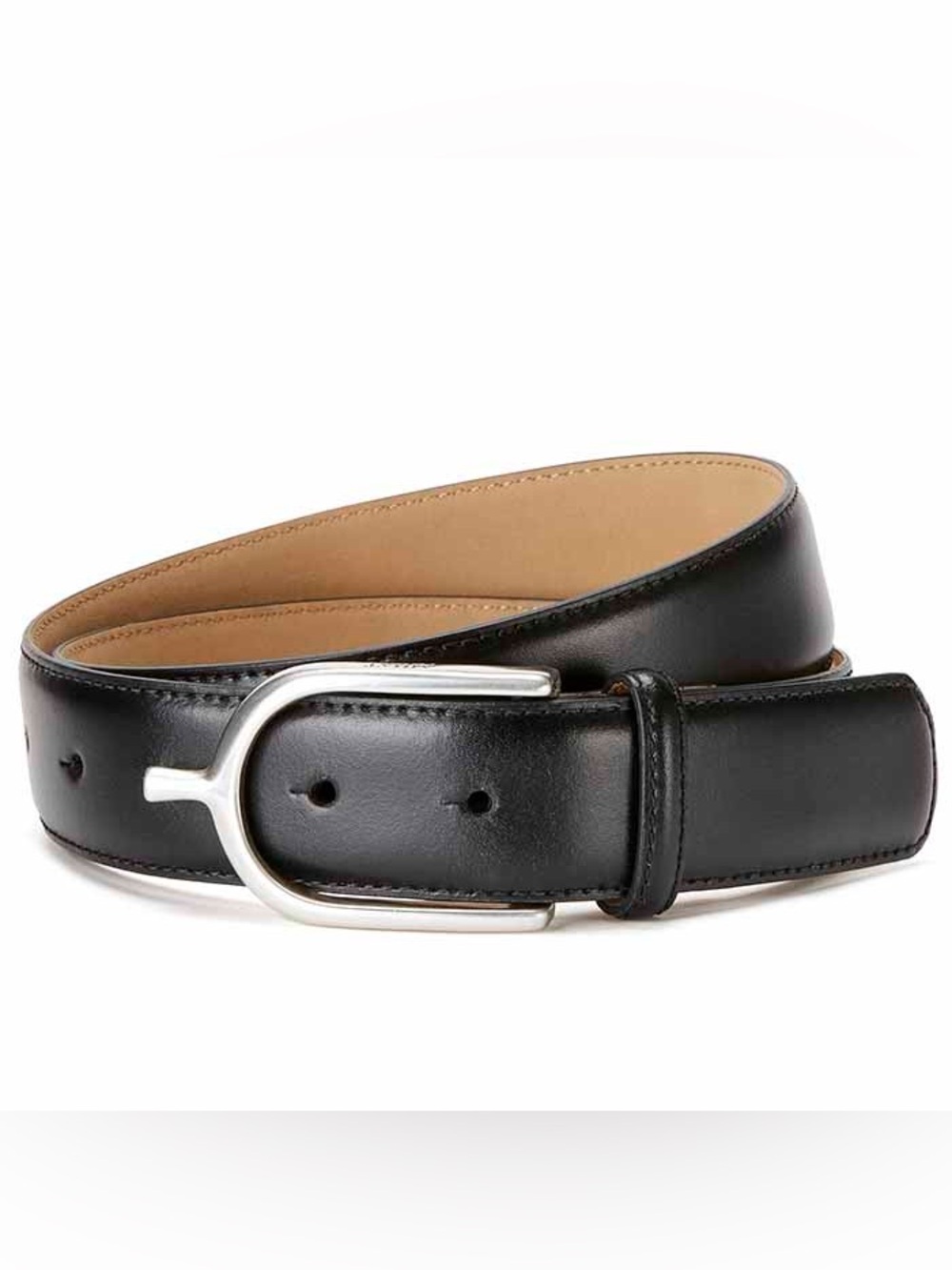 Ariat Black Leather Spur Buckle Belt Unisex Size 34"
